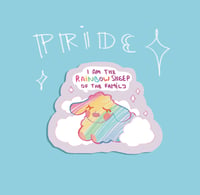 pride sticker - rainbow sheep