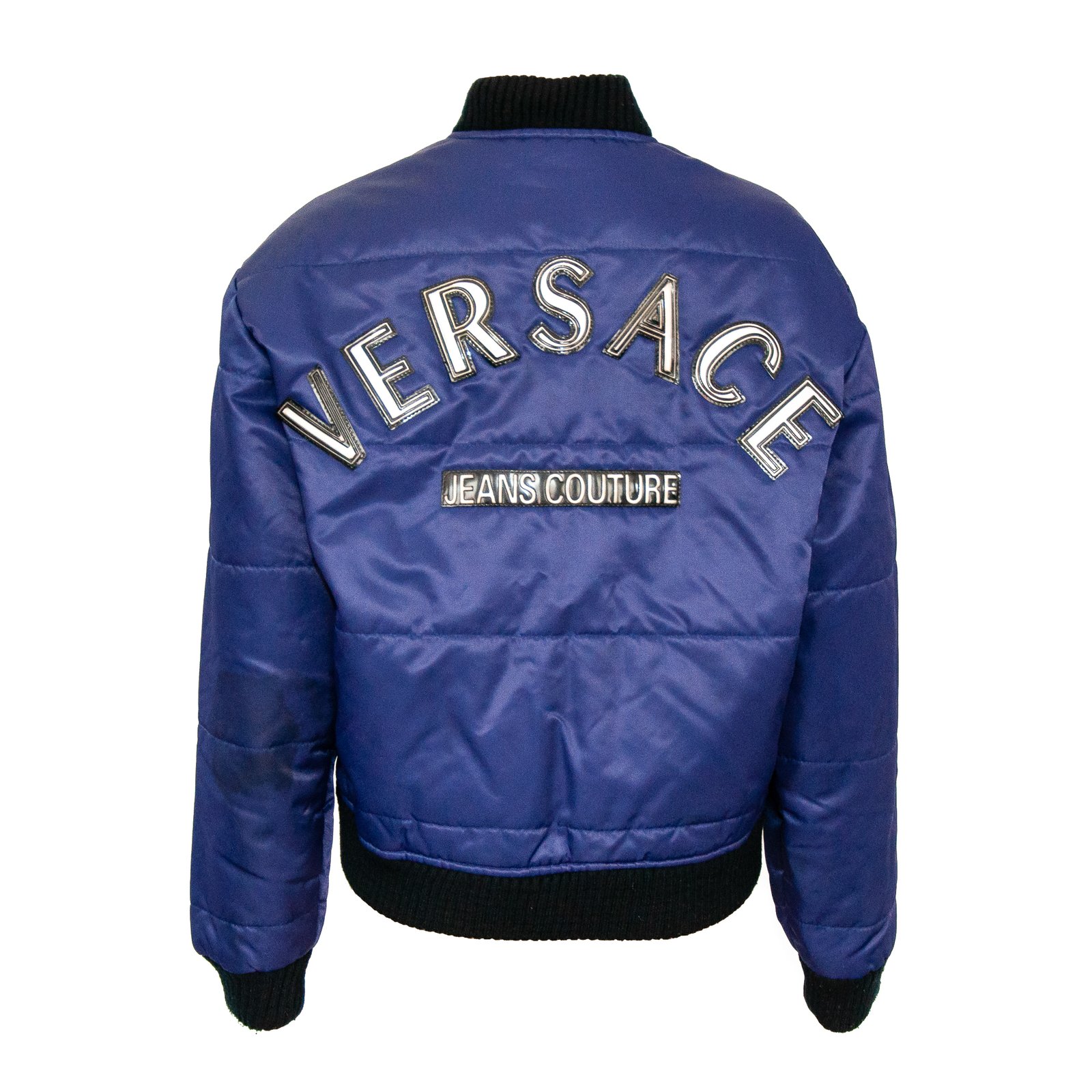 Versace Jeans Couture Purple Spellout Bomber Jacket