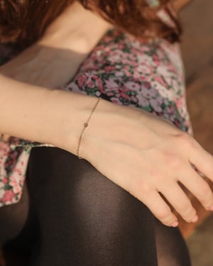 Image of 9ct gold Rose-cut Champagne diamond bracelet 