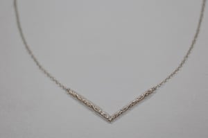 Image of Floral carved chevron necklace ( made in silver or 9ct gold )