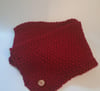 Ruby Red Woollen Scarf