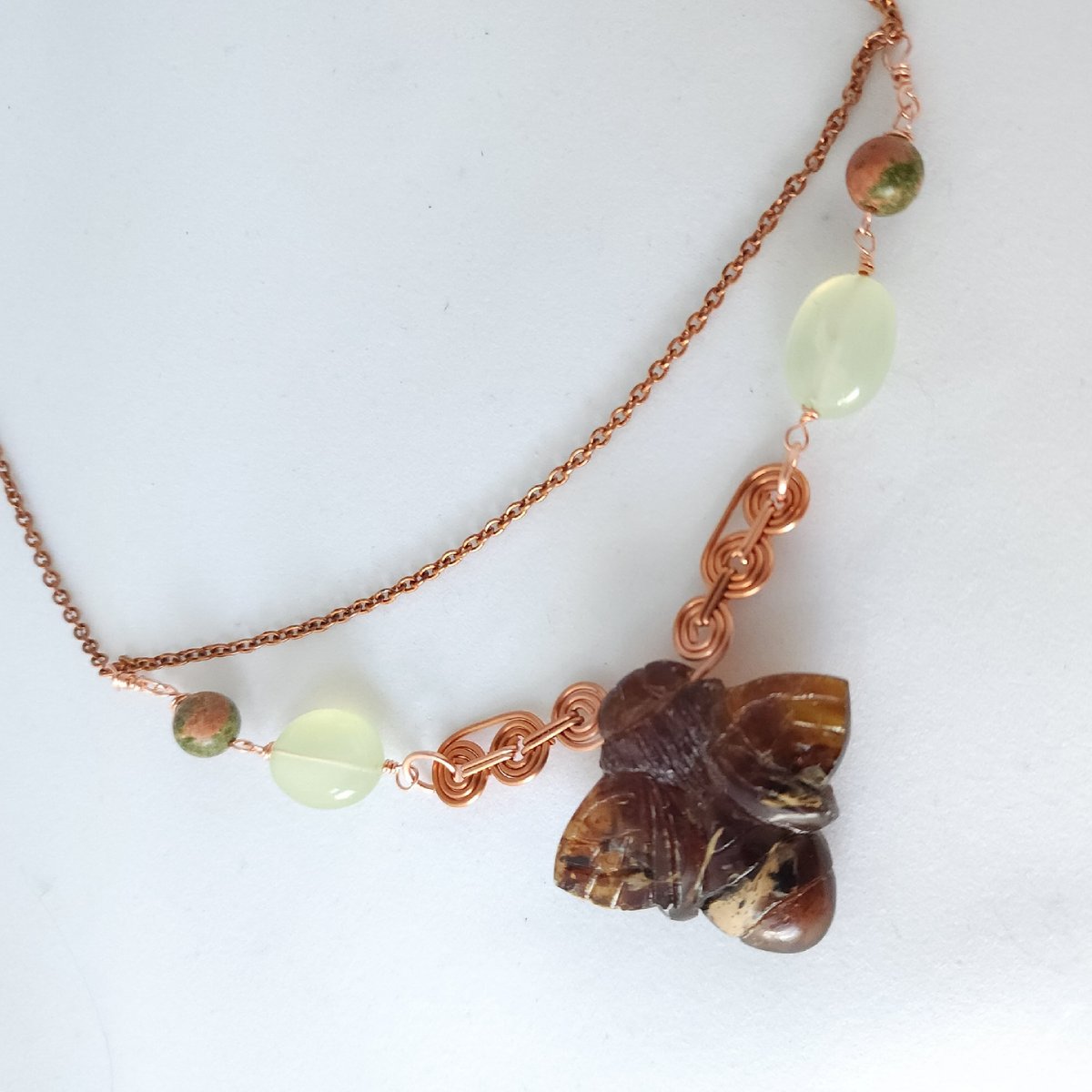 Image of Comfort & Courage Talisman - Amber Bee Necklace in Copper