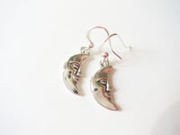 Image 4 of Silver Man in the Moon Charm Earrings