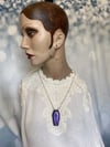 Mini Gris Gris Black and Purple Coffin Necklace for Good Luck by Ugly Shyla 