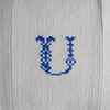 Monogram Cushion - Blue U