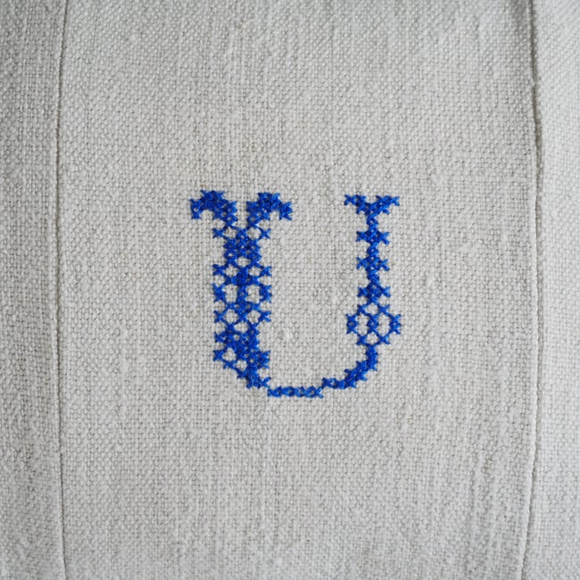 Monogram Cushion - Blue U