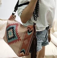 Image 3 of Aztec and tassles bag