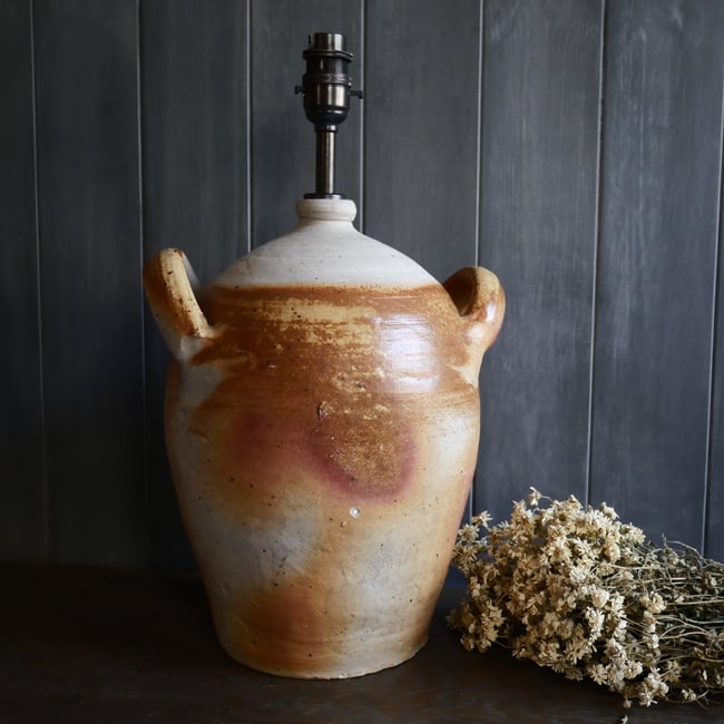 Antique Oil Pot Lamp Base - 794