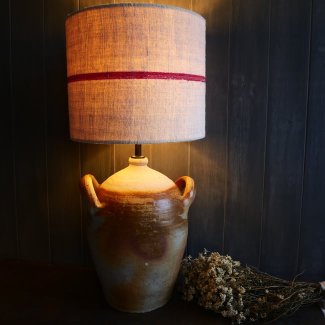 Antique Oil Pot Lamp Base - 794