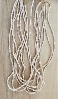 Image 1 of Soft Cream Beaded Necklace 