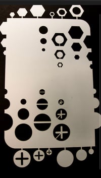 Image 1 of NUTS & BOLTS MYLAR STENCIL