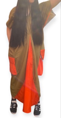Image 3 of Parachute and Poly Cotton Kaftan Dress