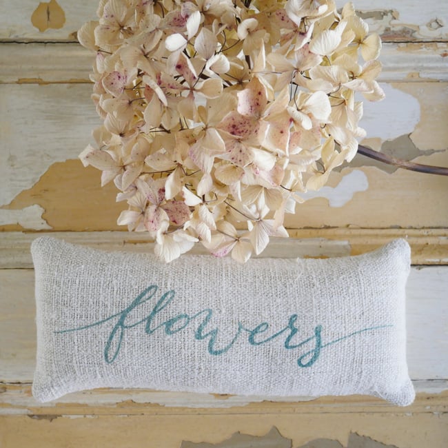 "Flowers" Lavender bag - Green