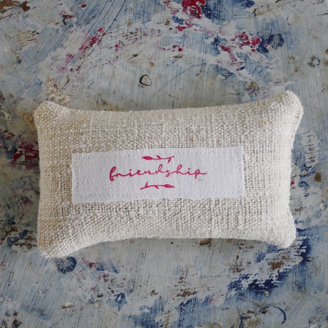  "Friendship" Grain sack Lavender Bag