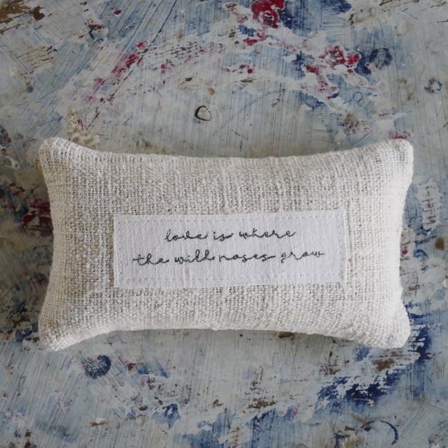  " Love is where the wild roses grow" Grain sack Lavender Bag