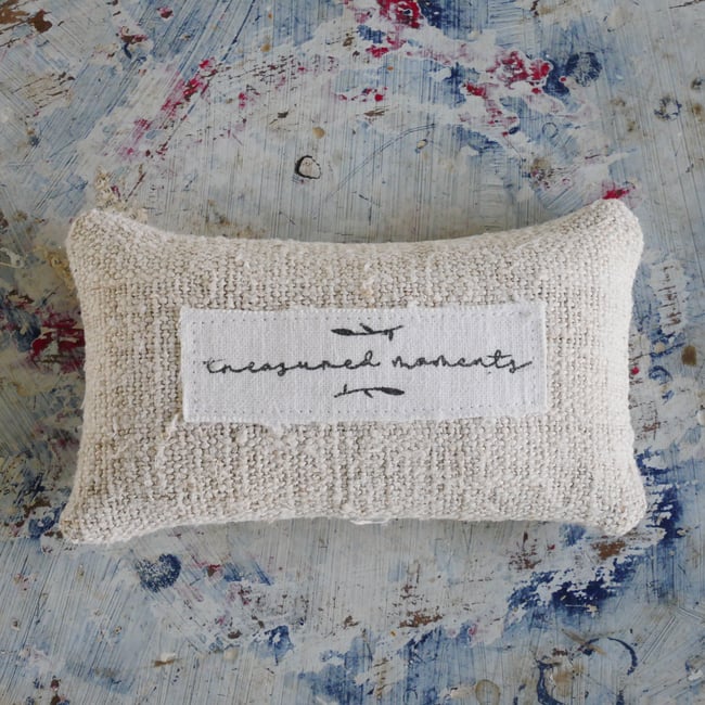 "Treasured Moments" Grain sack Lavender Bag
