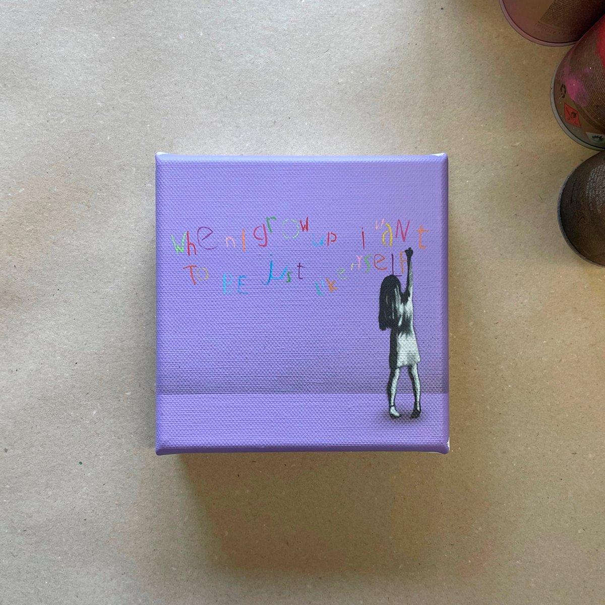 Image of "When I Grow Up" 1/1 Mini Canvas (Lilac)