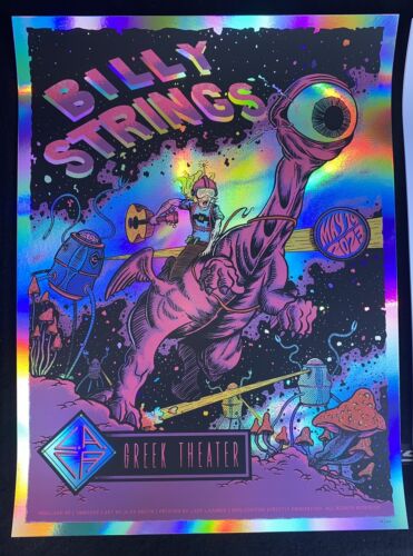 Image of Billy Strings Greek Theater 5/19/23 Artist's Proof FOIL Edition
