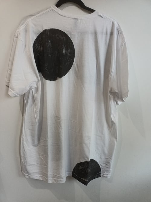 Image of white t-shirt giant dots