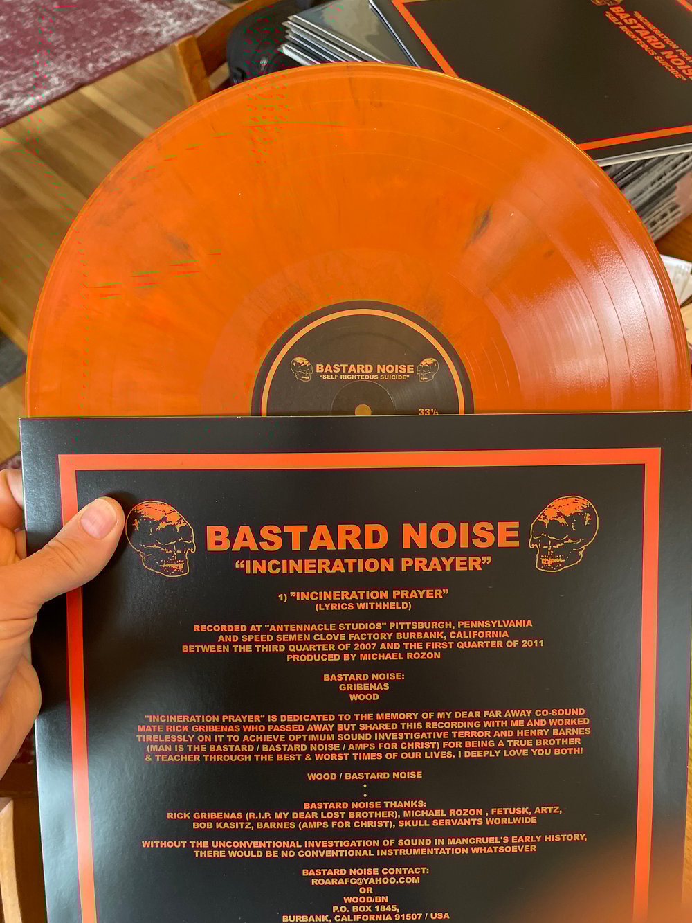 BASTARD NOISE "Incineration Prayer - Self Righteous Suicide" LP