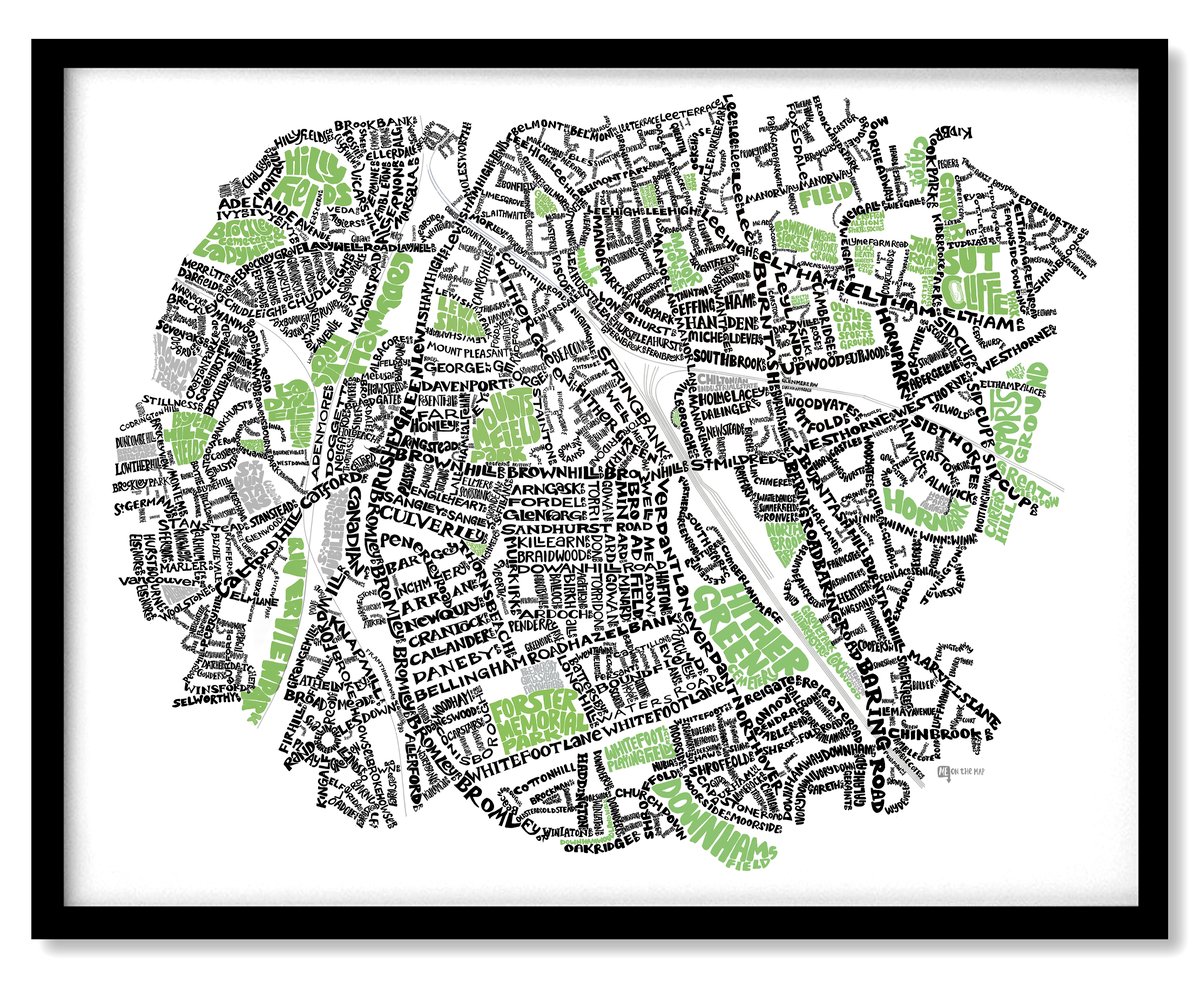 Image of Hither Green, Catford & Lee - London Type map