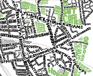 Image of Hither Green, Catford & Lee - London Type map