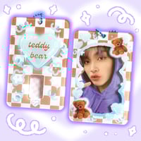 Image 1 of Teddy Bear Plush Acrylic Photocard Holder