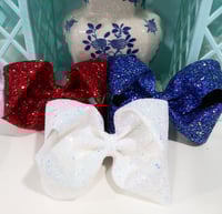 Image 1 of Extra Large Chunky Glitter Hairbow 