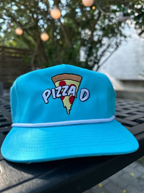 Image of Pizza D Hat - Teal + White