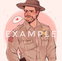 Image 3 of Jim Hopper, ♡ Donut .*+ art print