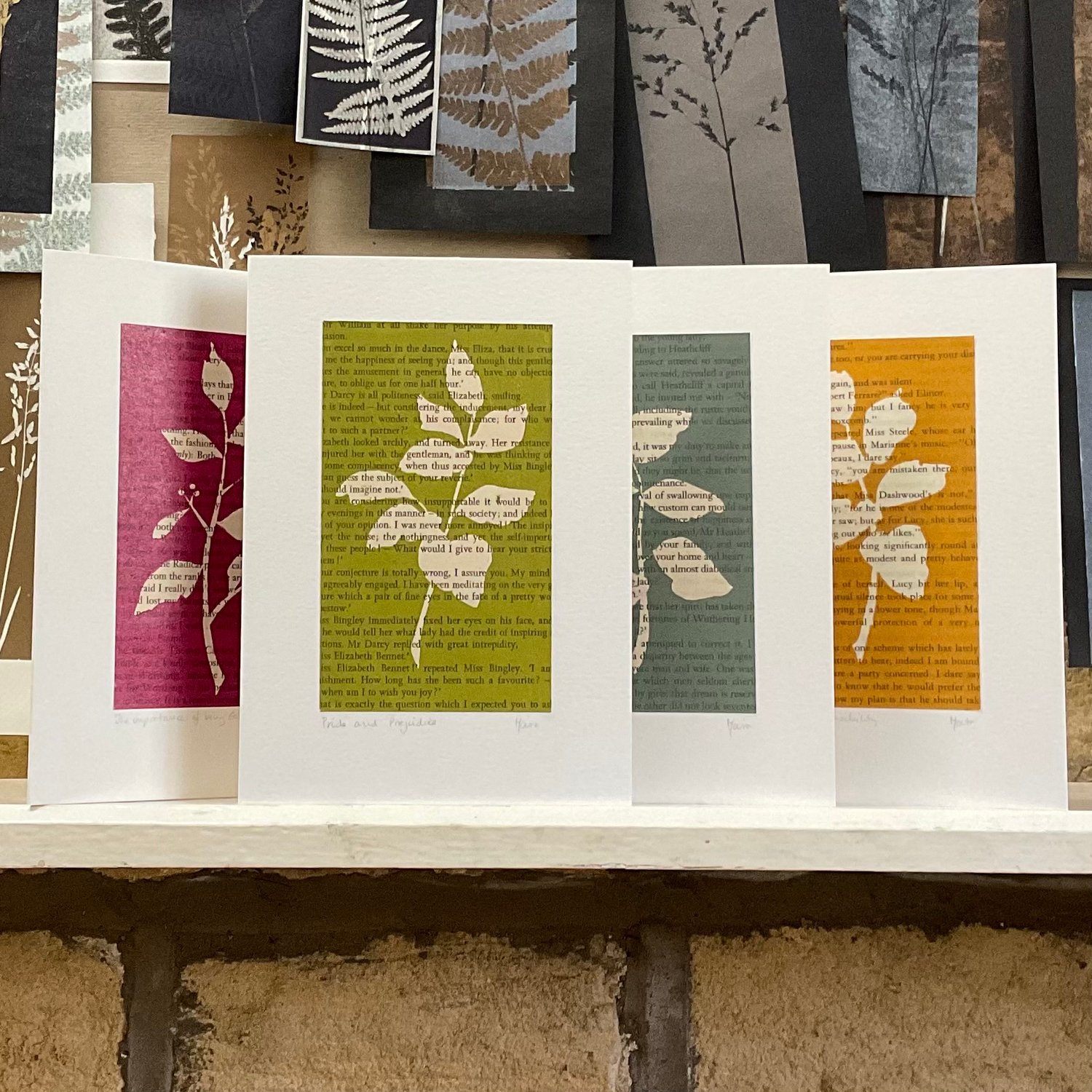 Image of Classic fiction ~ original lino print cards