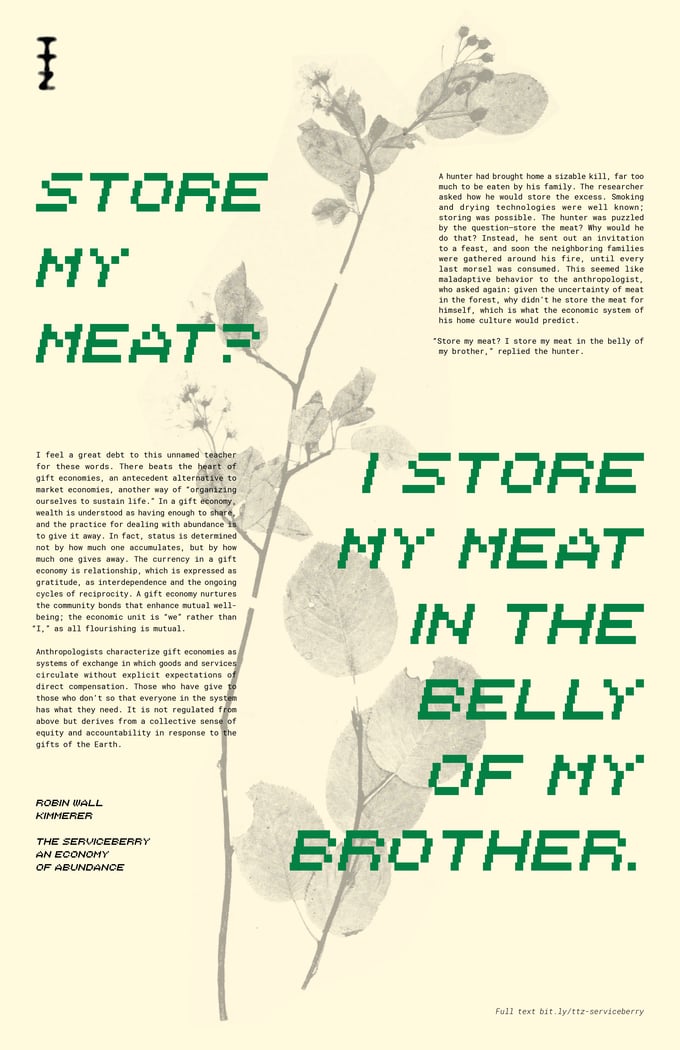 Image of "I Store My Meat in the Belly of My Brother" Print