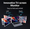 Tri screen LCD monitor for laptop 