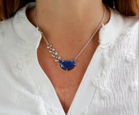 Image 2 of Senecio necklace - Lapis lazuli 