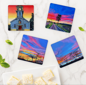 Image of Sunrise Acrylic Coaster Set
