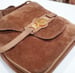 Image of Vtg. Gucci Brown Suede Handbag 
