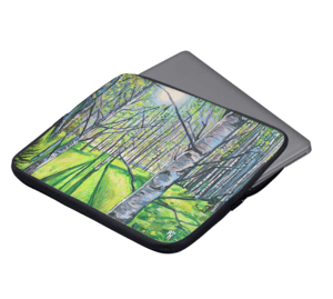 Image of Light On White Birch Neoprene Laptop Sleeve