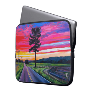 Image of Sunset On Lyona Road Neoprene Laptop Sleeve