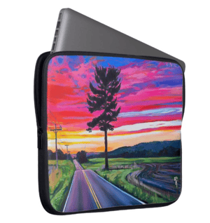 Image of Sunset On Lyona Road Neoprene Laptop Sleeve