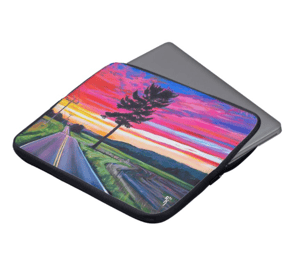 Image of Sunset On Lyona Road Neoprene Laptop Sleeve