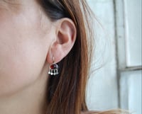 Image 2 of Garnet tassel earrings 