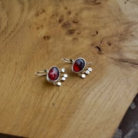 Image 1 of Garnet tassel earrings 