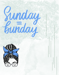 Image 2 of Bun Hair: Set of 3 Funny Messy Bun Digital Art Prints