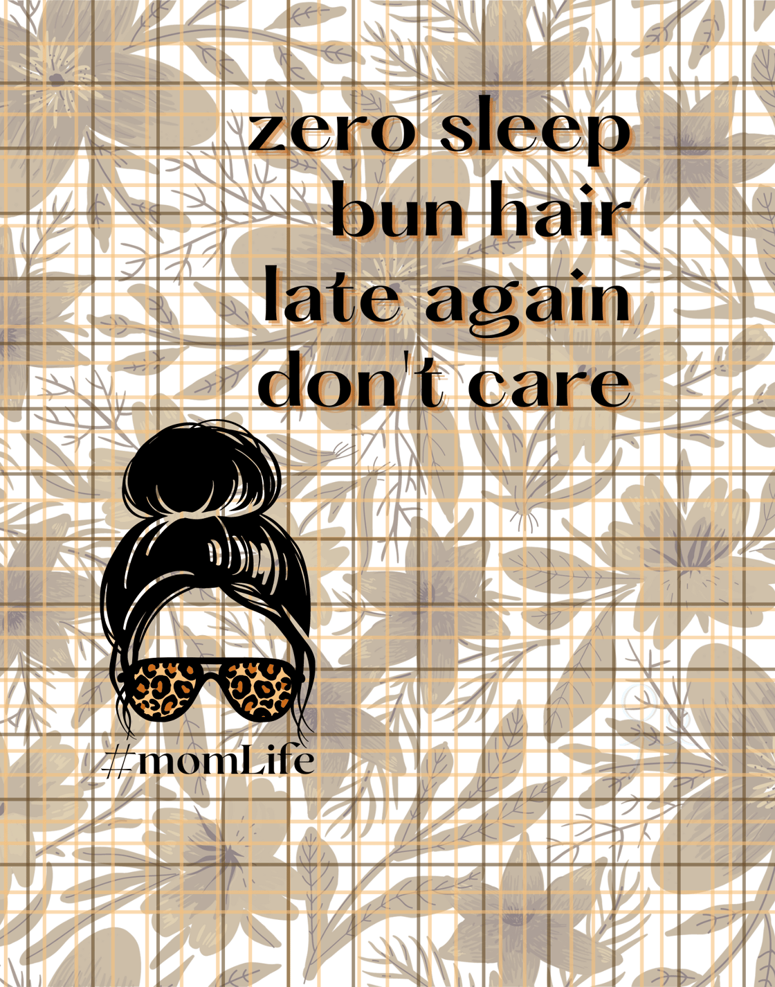 Image of Bun Hair: Set of 3 Funny Messy Bun Digital Art Prints