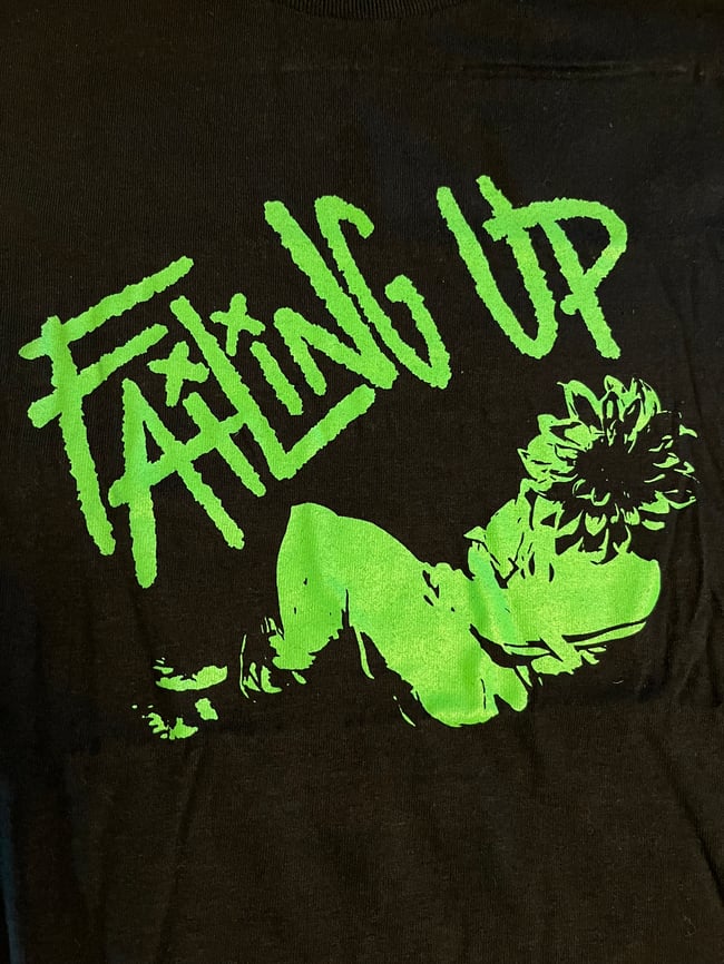 ‘Flower Head’ T-shirt, green ink