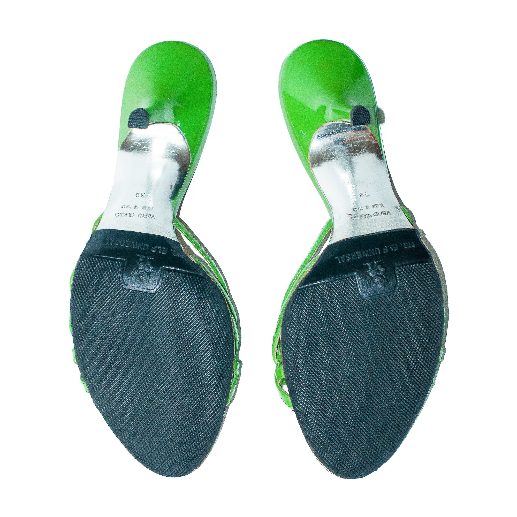 Image of Dsquared2 Green Patent Leather High Heels
