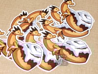 Image 4 of Cinnamon Roll Lindworm Dragon - 3 inch Vinyl Sticker