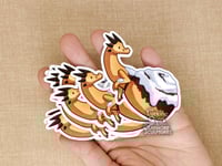 Image 2 of Cinnamon Roll Lindworm Dragon - 3 inch Vinyl Sticker