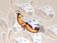 Image 1 of Cinnamon Roll Lindworm Dragon - 3 inch Vinyl Sticker