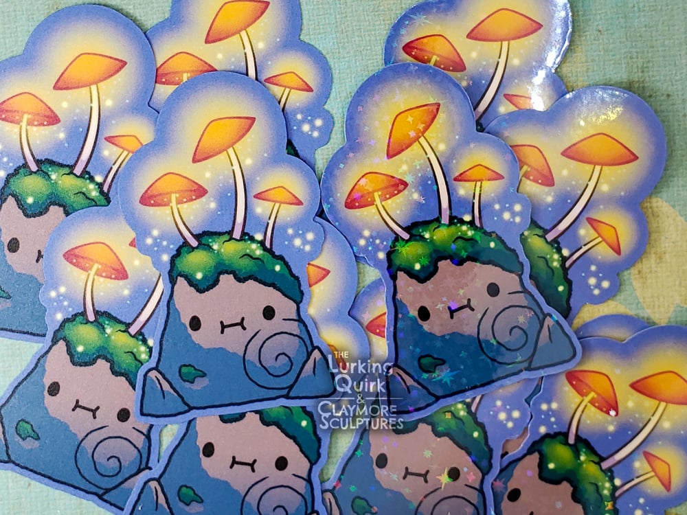 Mushroom Rock Sprite - 3 inch Vinyl Sticker